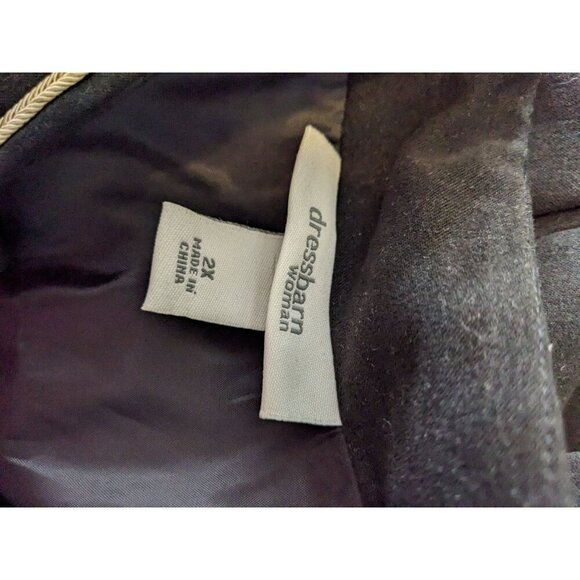 Vintage Dressbarn Oriental Style Jacket Womens 2X Black Floral Lined Full Zip - Picture 9 of 10